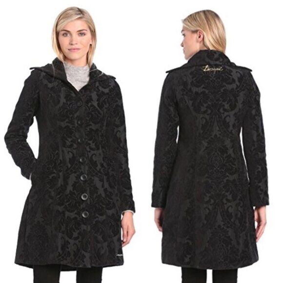 Desigual Jackets & Blazers - Desigual Mireia Baroque Floral Pattern Long Coat